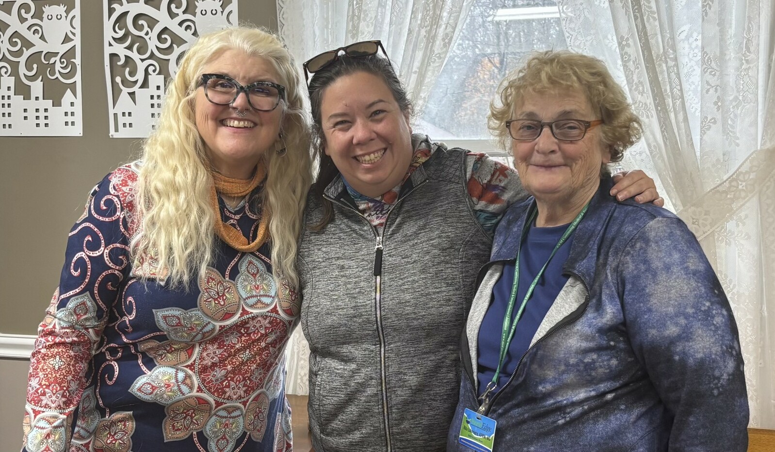 Pictured (left to right) Susan Mund, RuralEdge SASH Coordinator; Maggie Burke, Outreach Representative for Senator Bernie Sanders; Rita Laferriere, RuralEdge SASH Community Wellness Nurse